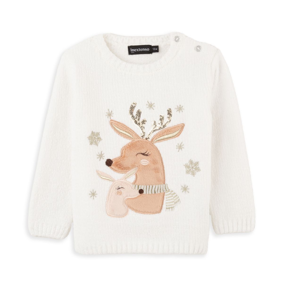 INEXTENSO Pull de noël biche bébé fille 