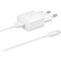 Voir la diapositive 3 : Samsung Chargeur secteur USB-C 15W + cable blanc