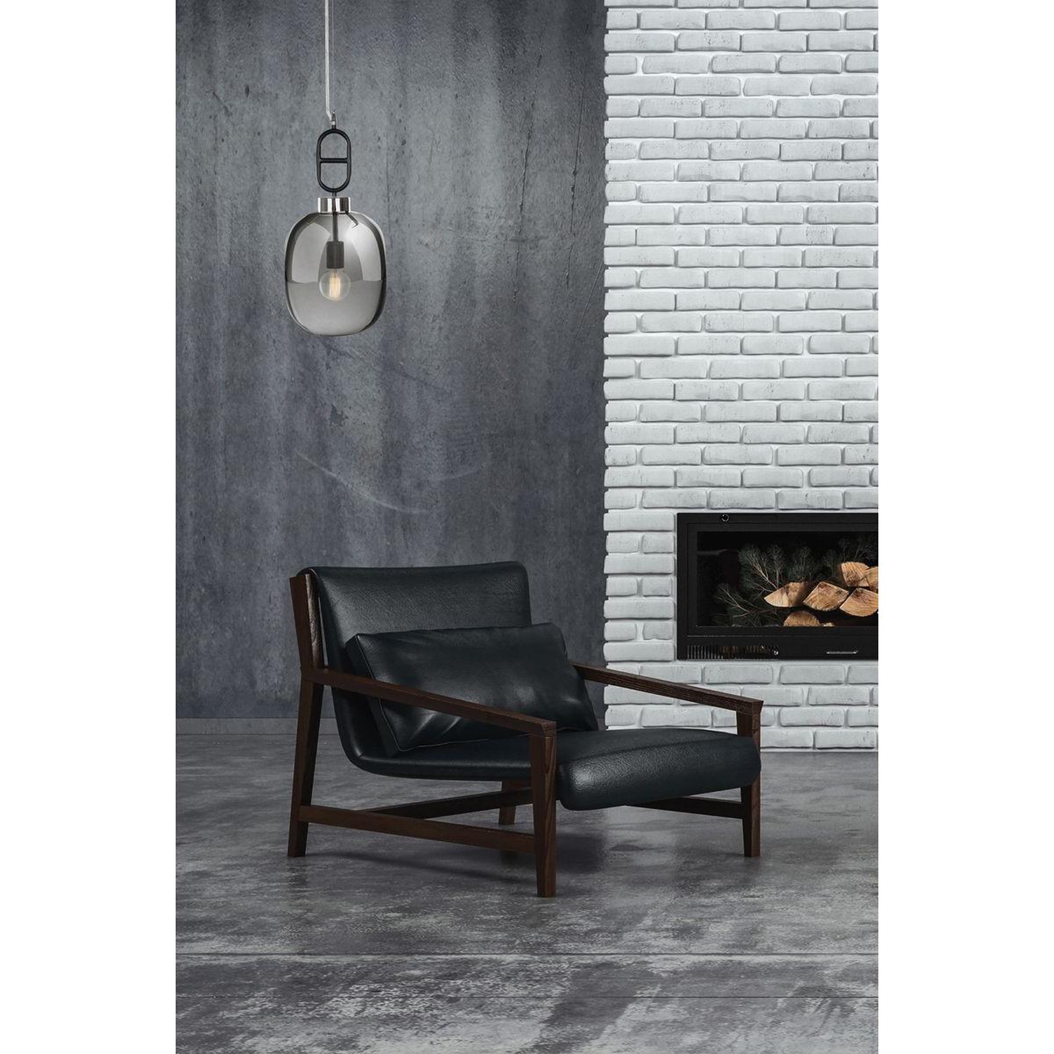 Voir la diapositive 2 : Paris Prix Lampe suspension design  calai  25cm gris & noir