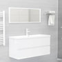 Voir la diapositive 3 : VIDAXL Armoire d'evier lavabo integre blanc brillant bois d'ingenierie