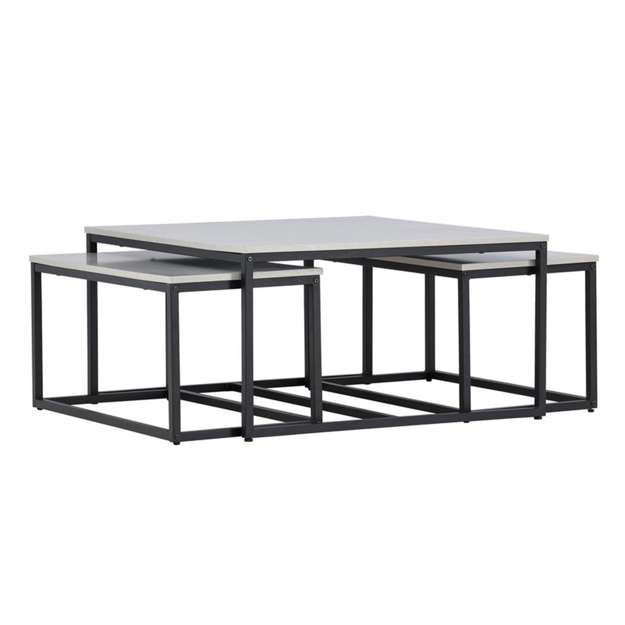 Paris Prix Lot de 3 Tables Basses Gigognes  Solna  80cm Gris