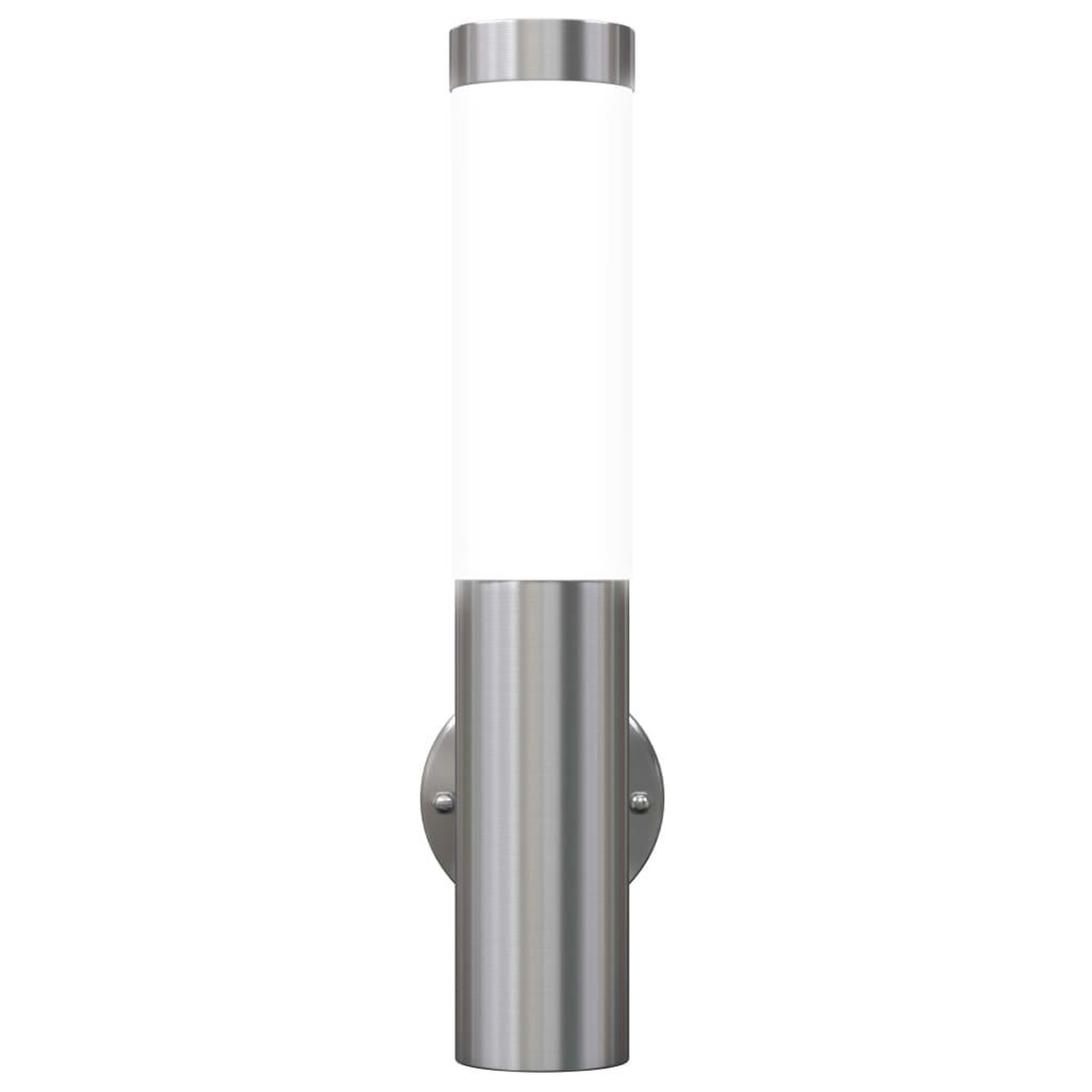 Voir la diapositive 5 : VIDAXL 2 appliques murales cylindriques en acier inoxydable