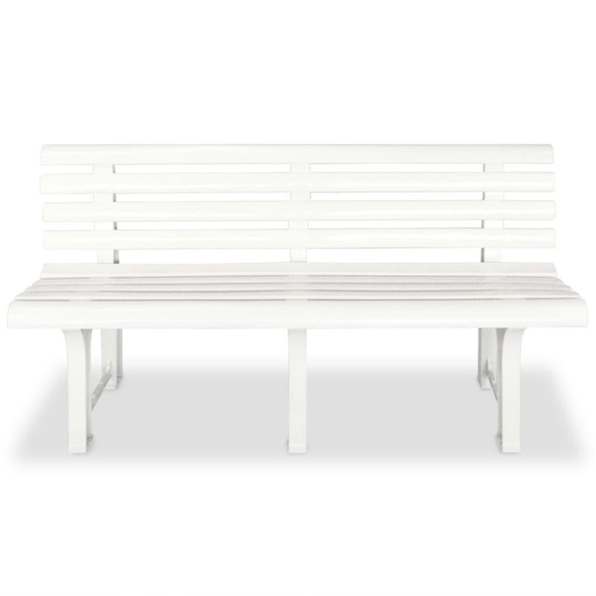 VIDAXL Banc de jardin 145,5 cm Plastique Blanc