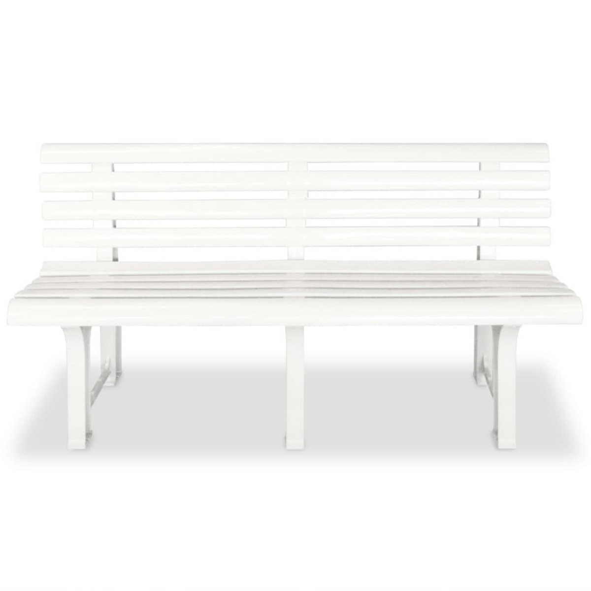 VIDAXL Banc de jardin 145,5 cm Plastique Blanc