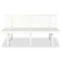 Voir la diapositive 2 : VIDAXL Banc de jardin 145,5 cm Plastique Blanc