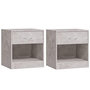 Voir la diapositive 2 : VIDAXL Tables de chevet 2 pcs avec tiroir Gris beton