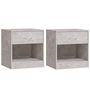 Voir la diapositive 2 : VIDAXL Tables de chevet 2 pcs avec tiroir Gris beton
