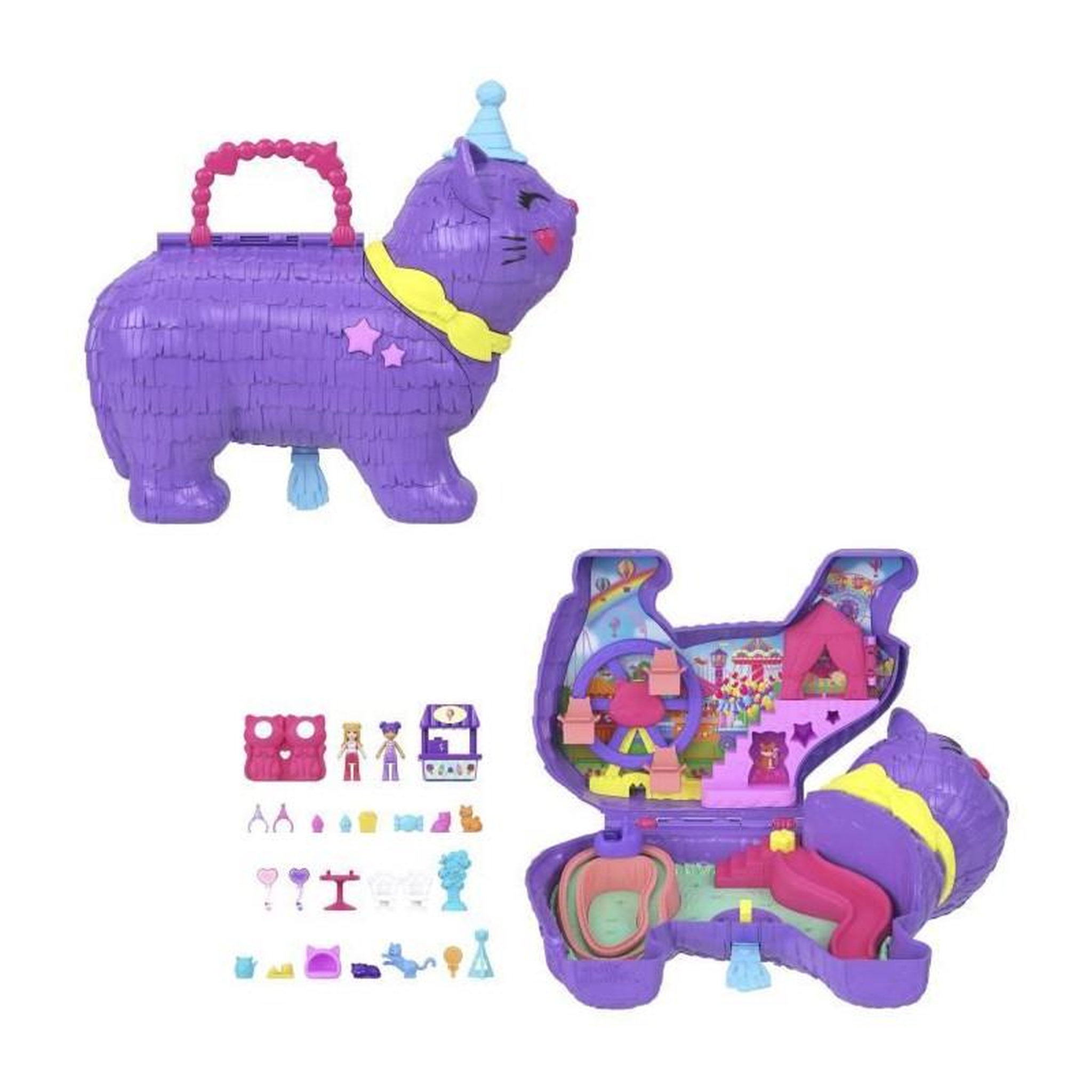 POLLY POCKET Polly Pocket - Coffret Fete du chaton - Avec mini-figurines et accessoires - Polly Pocket - JFT90