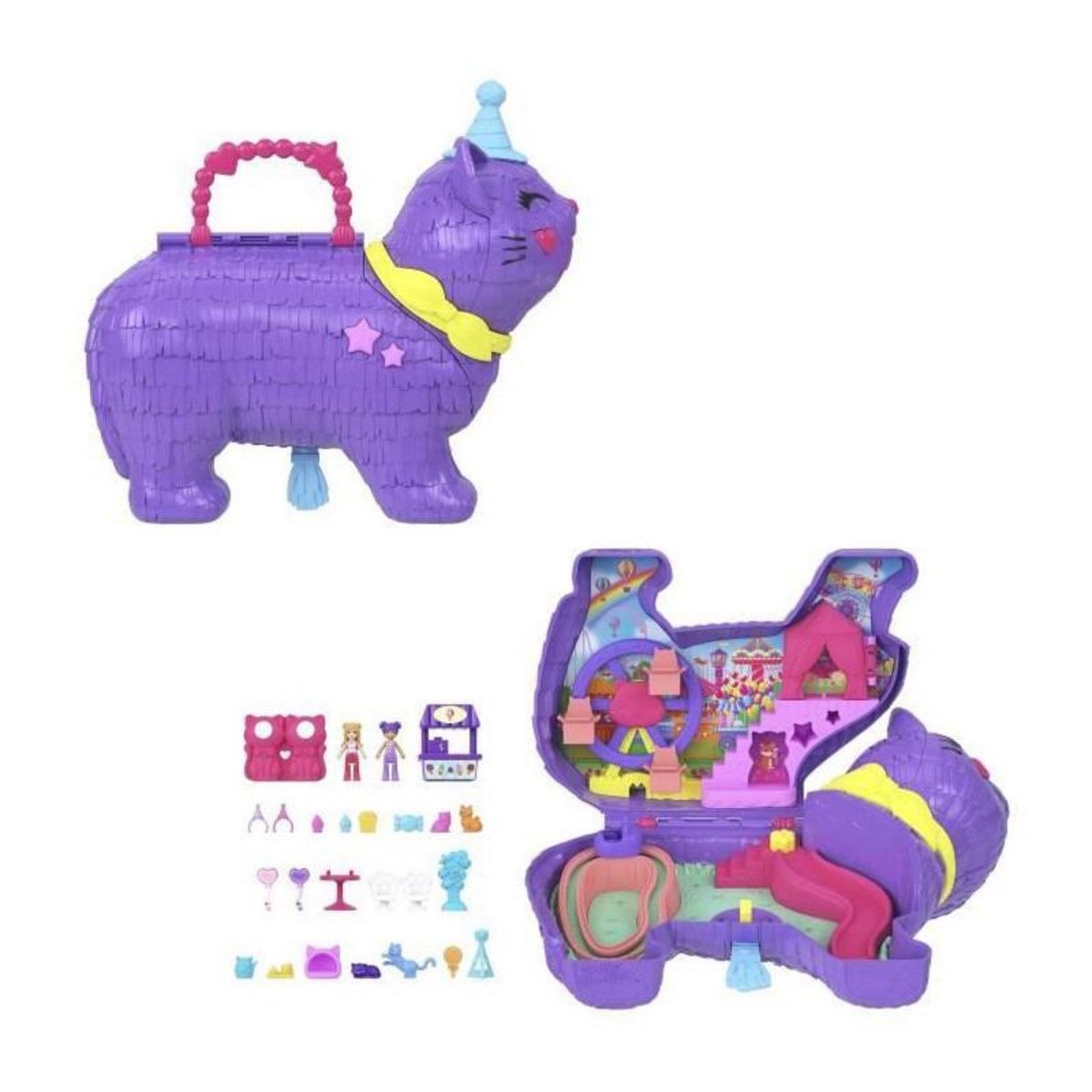 POLLY POCKET Polly Pocket - Coffret Fete du chaton - Avec mini-figurines et accessoires - Polly Pocket - JFT90