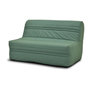 Voir la diapositive 3 : GRUHIER Banquette BZ - Tissu Vert - L143 x P97 x H89cm - Joe