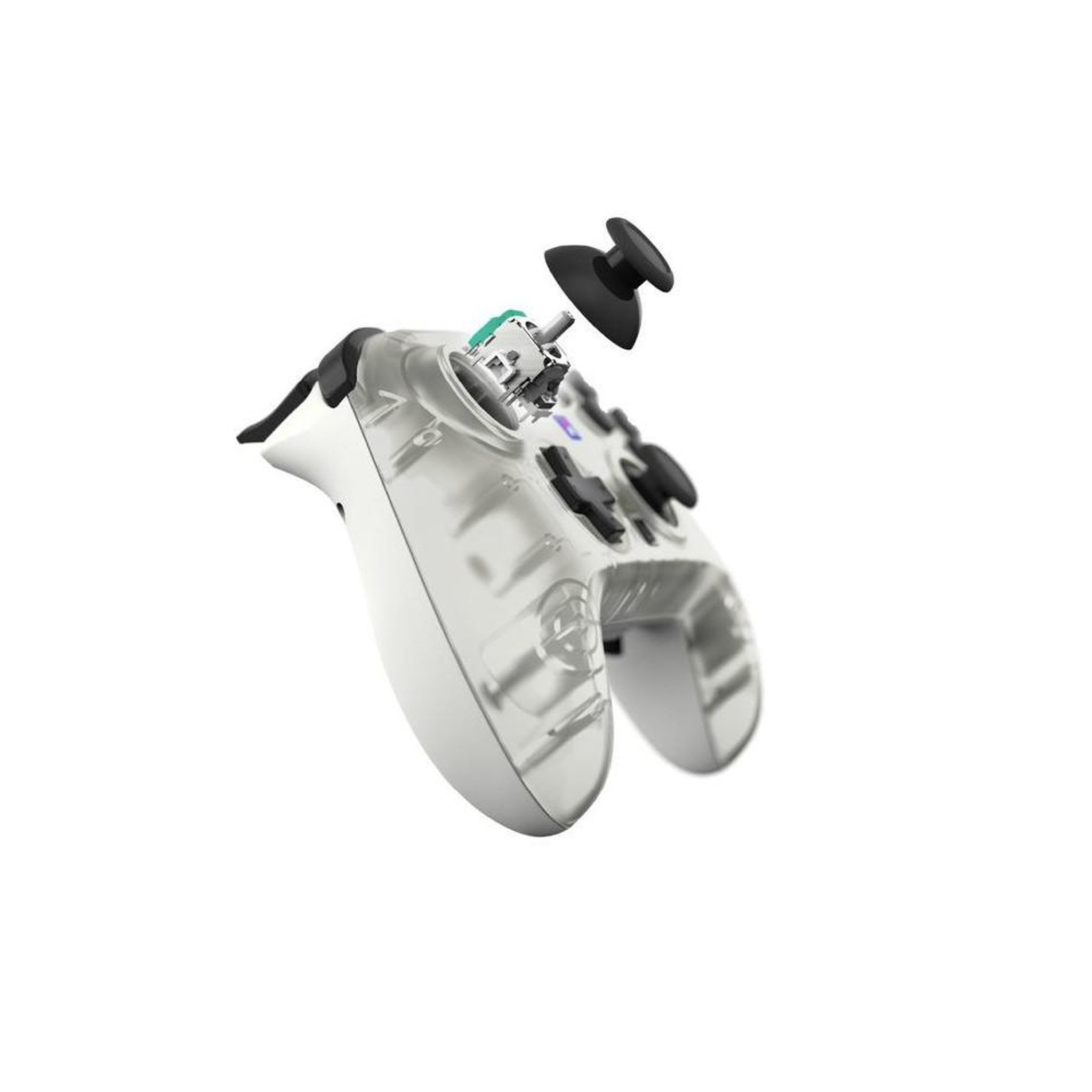 Voir la diapositive 5 : HORI Manette sans fil à technologie TMR Turbo Frost pour Nintendo Switch 2, Switch OLED et Switch Lite, blanc et transparent