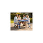 Voir la diapositive 3 : KINGCAMP Table de camping 4 personnes avec banc - Pliable - Bleu