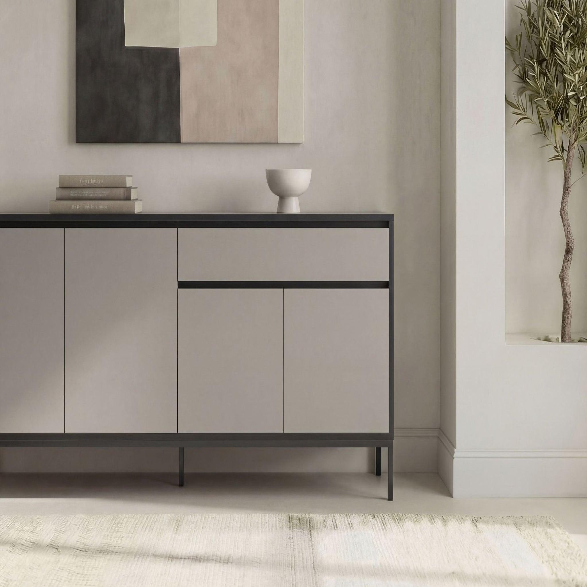 Voir la diapositive 5 : CASANOVA PARIS Vana - buffet 4 portes 180cm en mélamine
