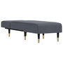 Voir la diapositive 3 : VIDAXL Chaise longue gris fonce velours