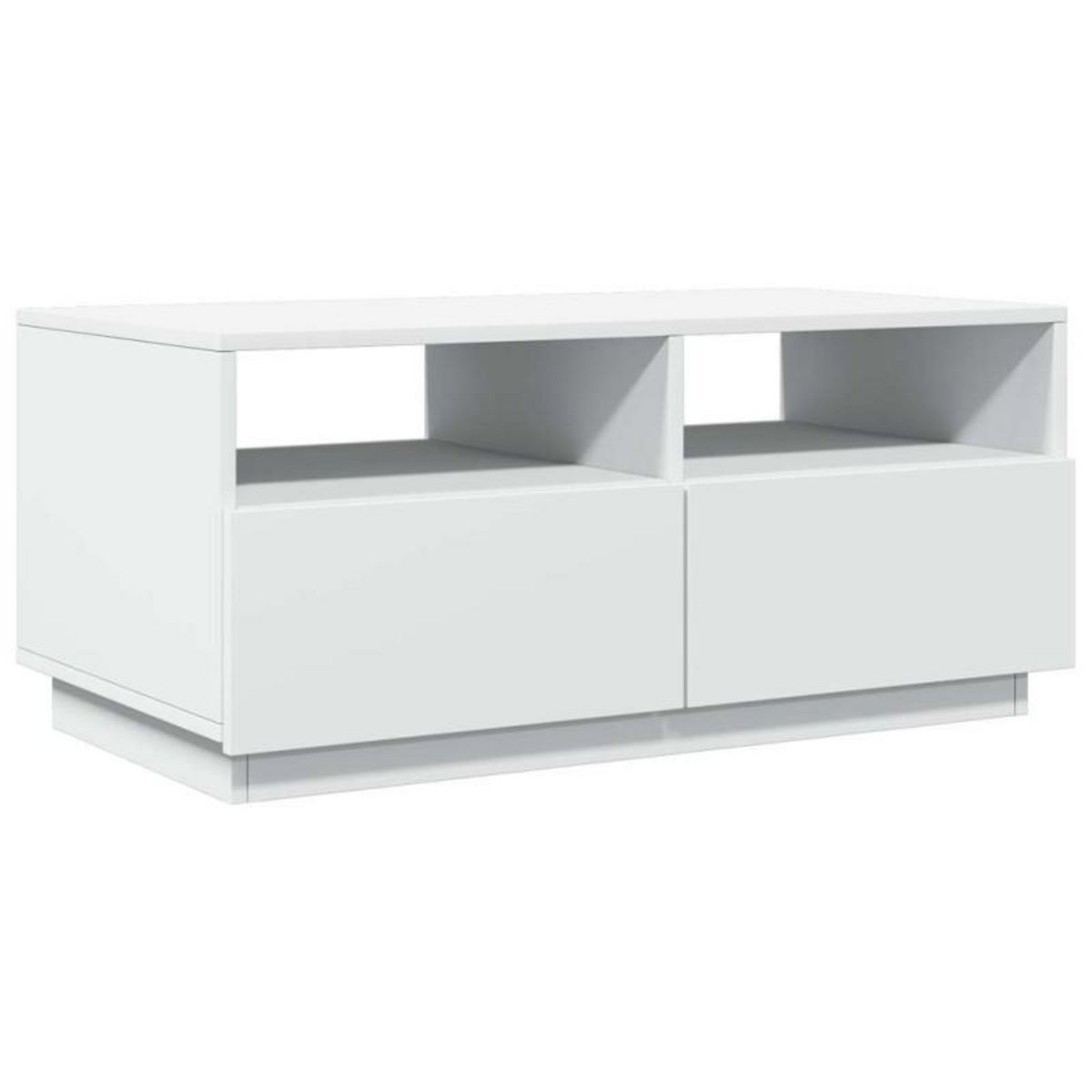 VIDAXL Table basse avec lumières LED blanc 90x49x40 cm