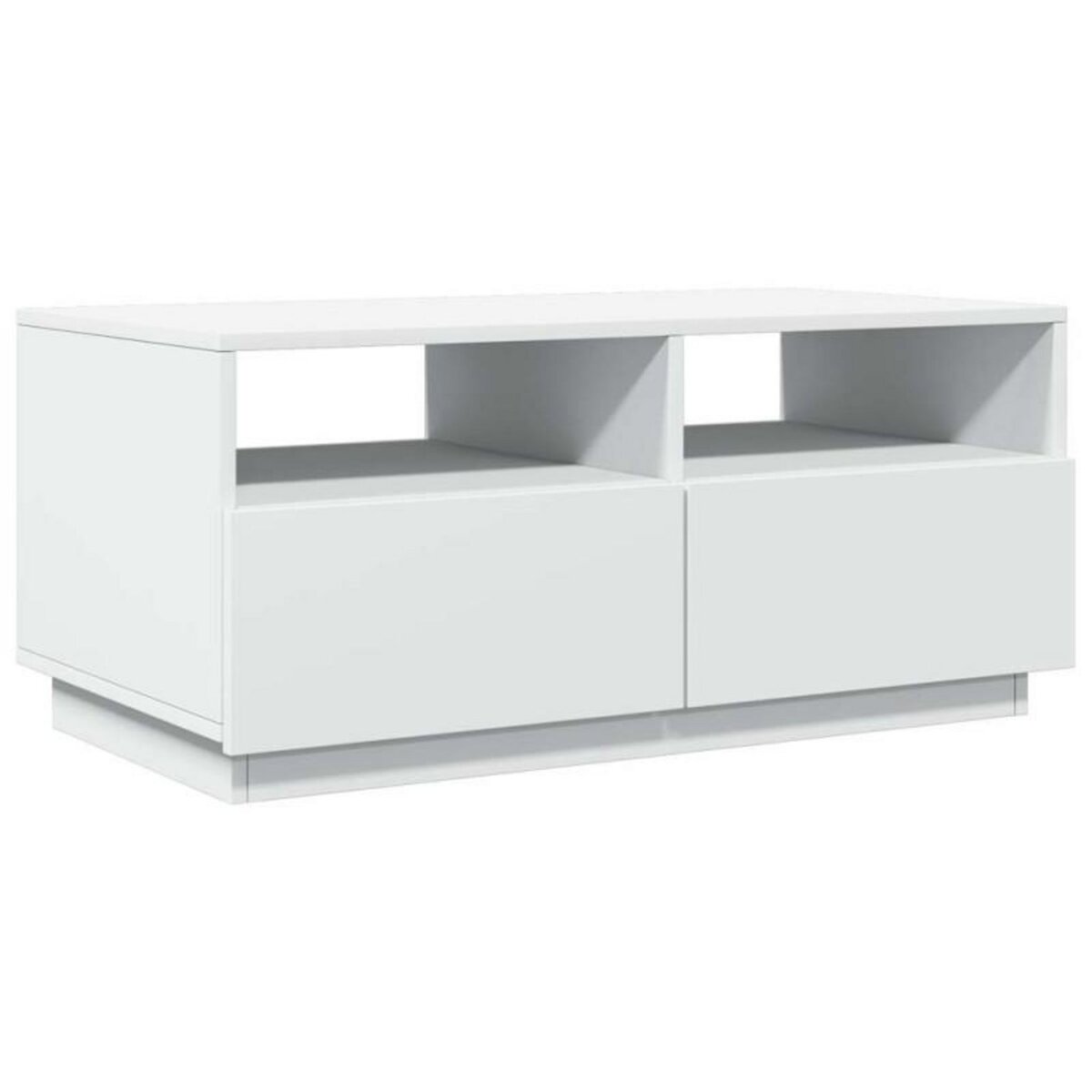 VIDAXL Table basse avec lumières LED blanc 90x49x40 cm