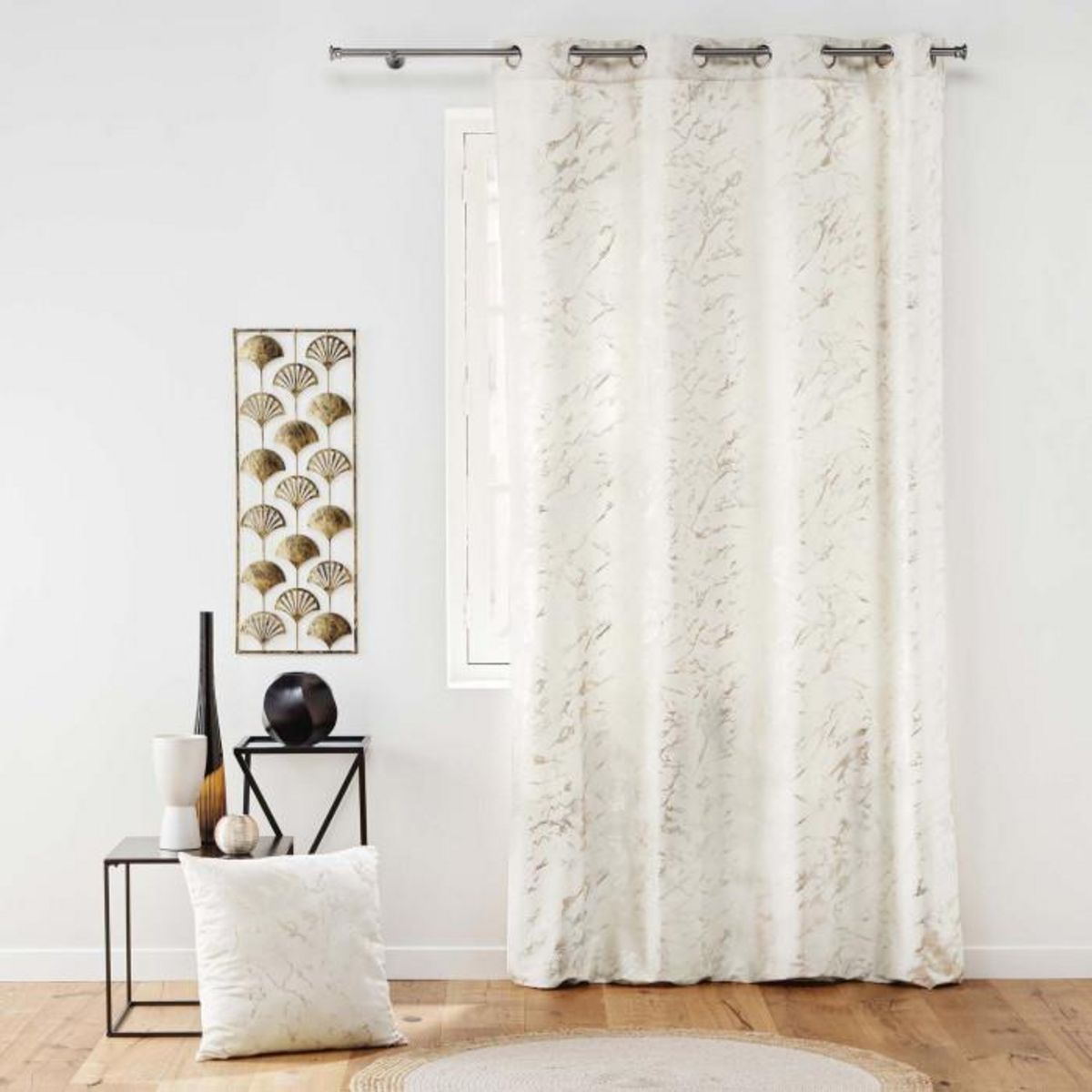 Paris Prix Coussin Déco Velours  Marius  45x45cm Beige