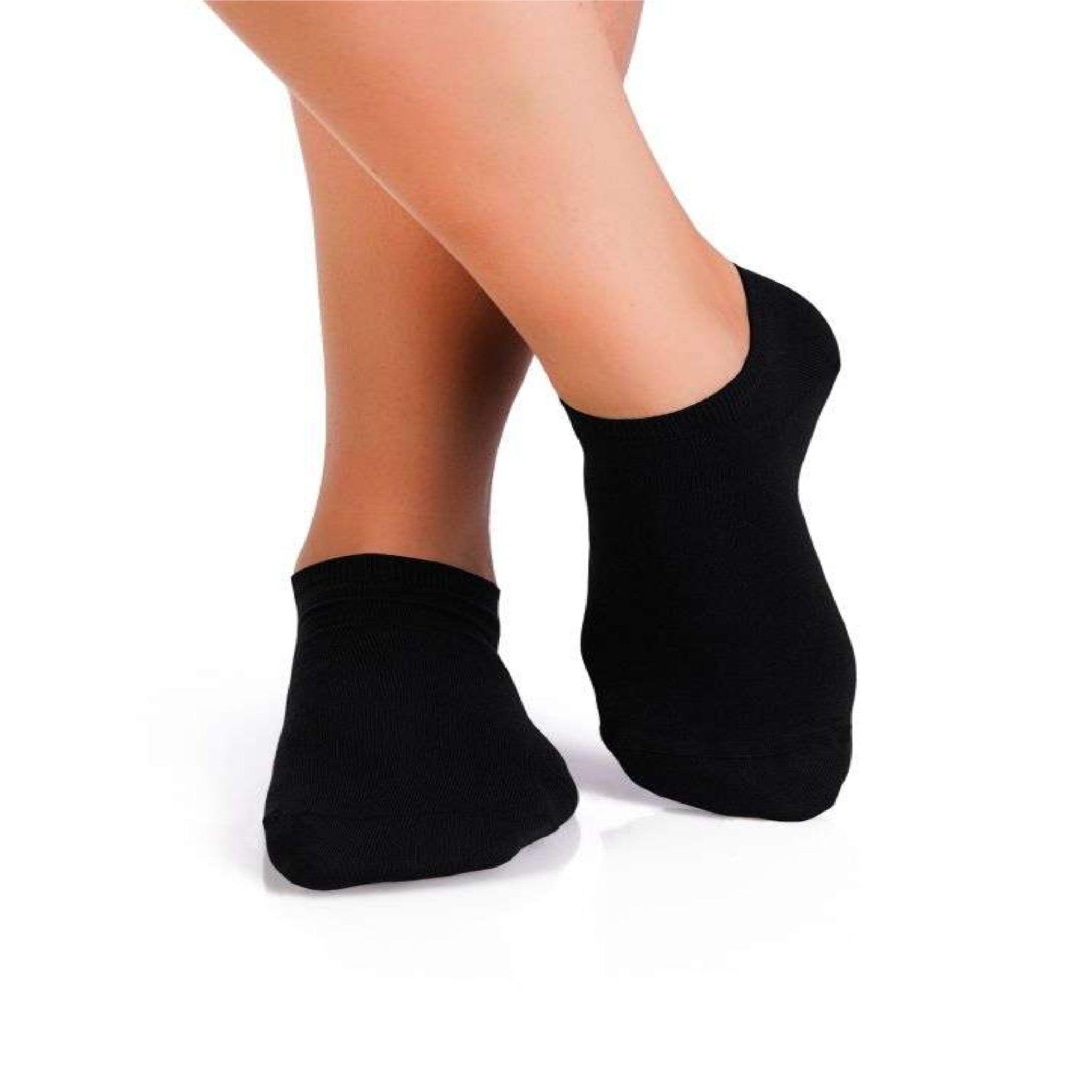 PIRIN HILL Socquettes en bambou unies noires. Coloris disponibles : Noir