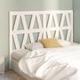 Voir la diapositive 4 : VIDAXL Tete de lit Blanc 146x4x100 cm Bois massif de pin