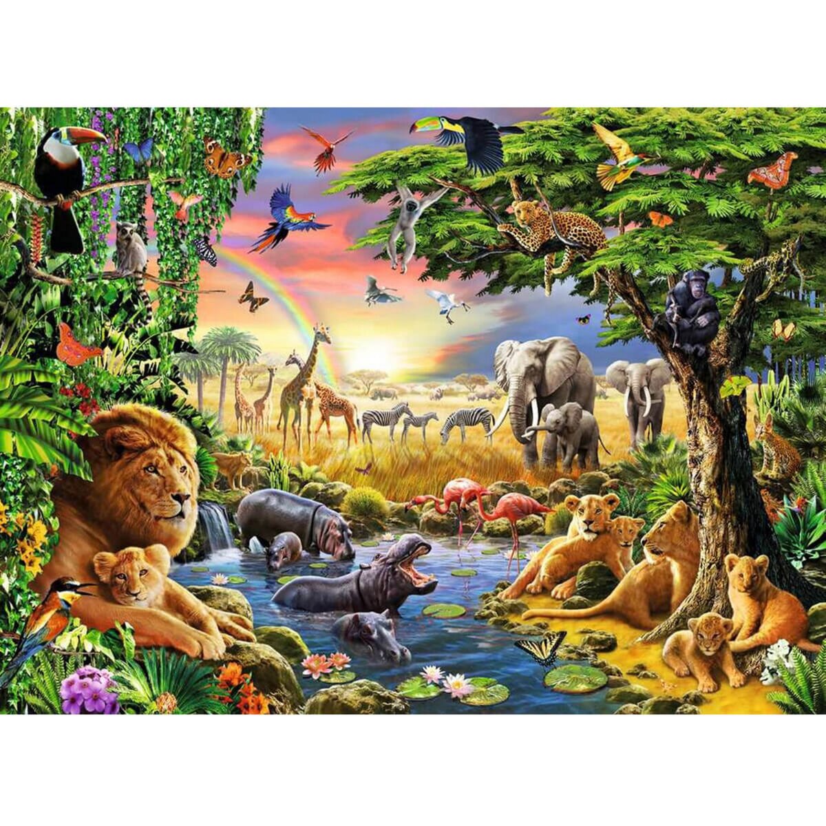 Puzzle animaux de la jungle 300 pièces dès 8 ans
