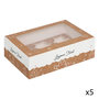 Voir la diapositive 1 : FIVE Lot de 5 Boîtes à Cupcakes  Noël  24cm Beige