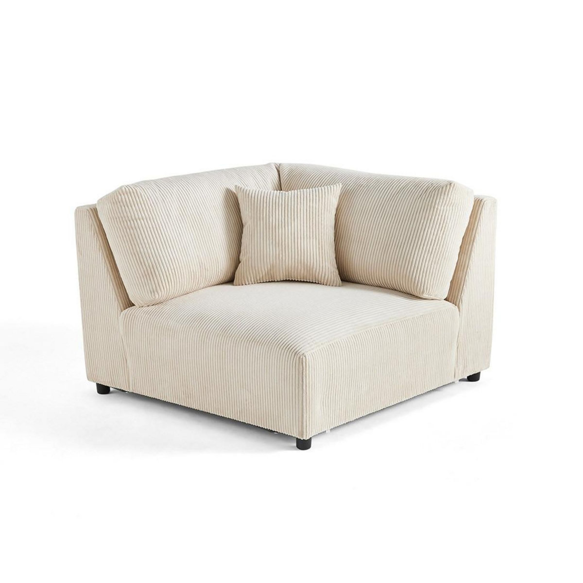 LISA DESIGN Garance - module d'assise d'angle réversible - en velours côtelé