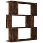 Voir la diapositive 2 : VIDAXL Bibliotheque/Cloison Chene fume 80x24x96 cm Bois d'ingenierie