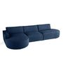 Voir la diapositive 2 : LISA DESIGN Spiaggia - canapé d'angle gauche - forme arrondie - 5 places - en velours côtelé