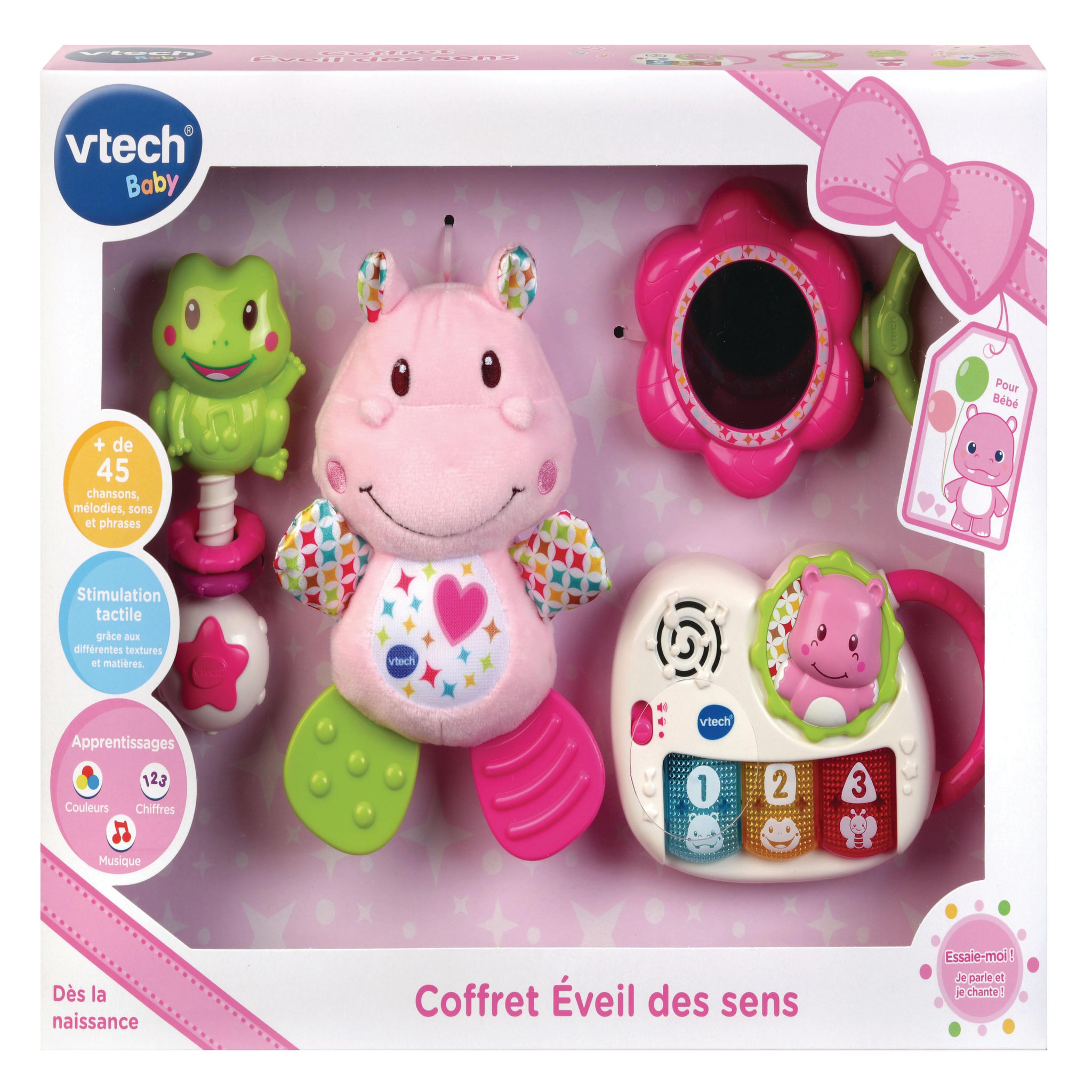 Voir la diapositive 2 : VTECH Coffret de naissance rose - éveil des sens
