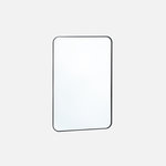 SWEEEK Miroir rectangulaire acier - 2 tailles possibles 60 x 90 x 1,8 cm / 34 x 119 x 1,8 cm - Harold. Coloris disponibles : Noir