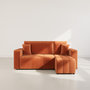 Voir la diapositive 5 : BEST MOBILIER Nicole - canapé d'angle réversible 4 places convertible avec coffre en tissu