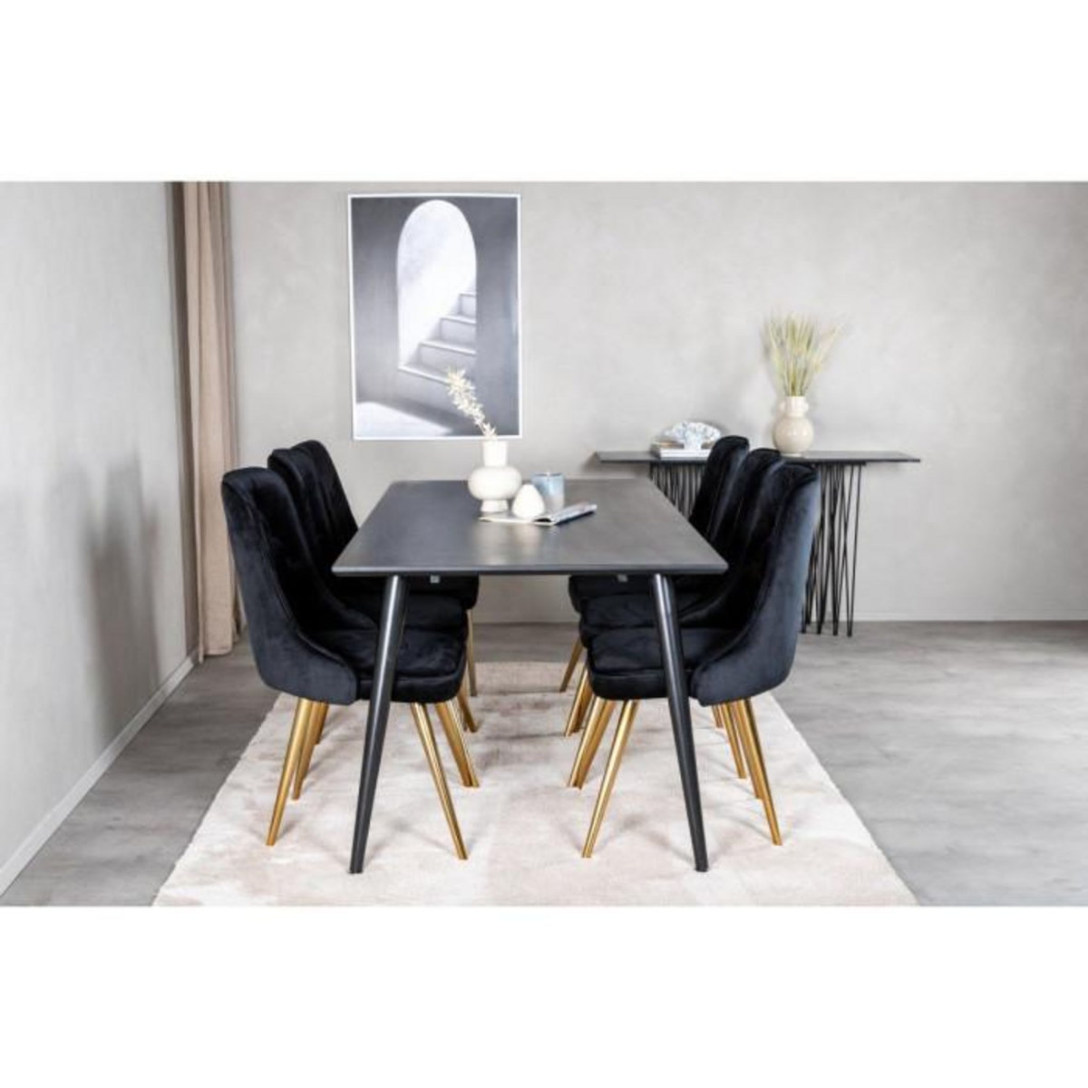 Paris Prix Table à Manger Design  Dipp  180cm Noir