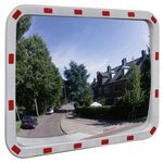VIDAXL Miroir de trafic convexe rectangulaire 60x80cm et reflecteurs