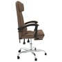 Voir la diapositive 4 : VIDAXL Fauteuil de massage inclinable de bureau Marron Tissu