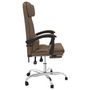 Voir la diapositive 4 : VIDAXL Fauteuil de massage inclinable de bureau Marron Tissu