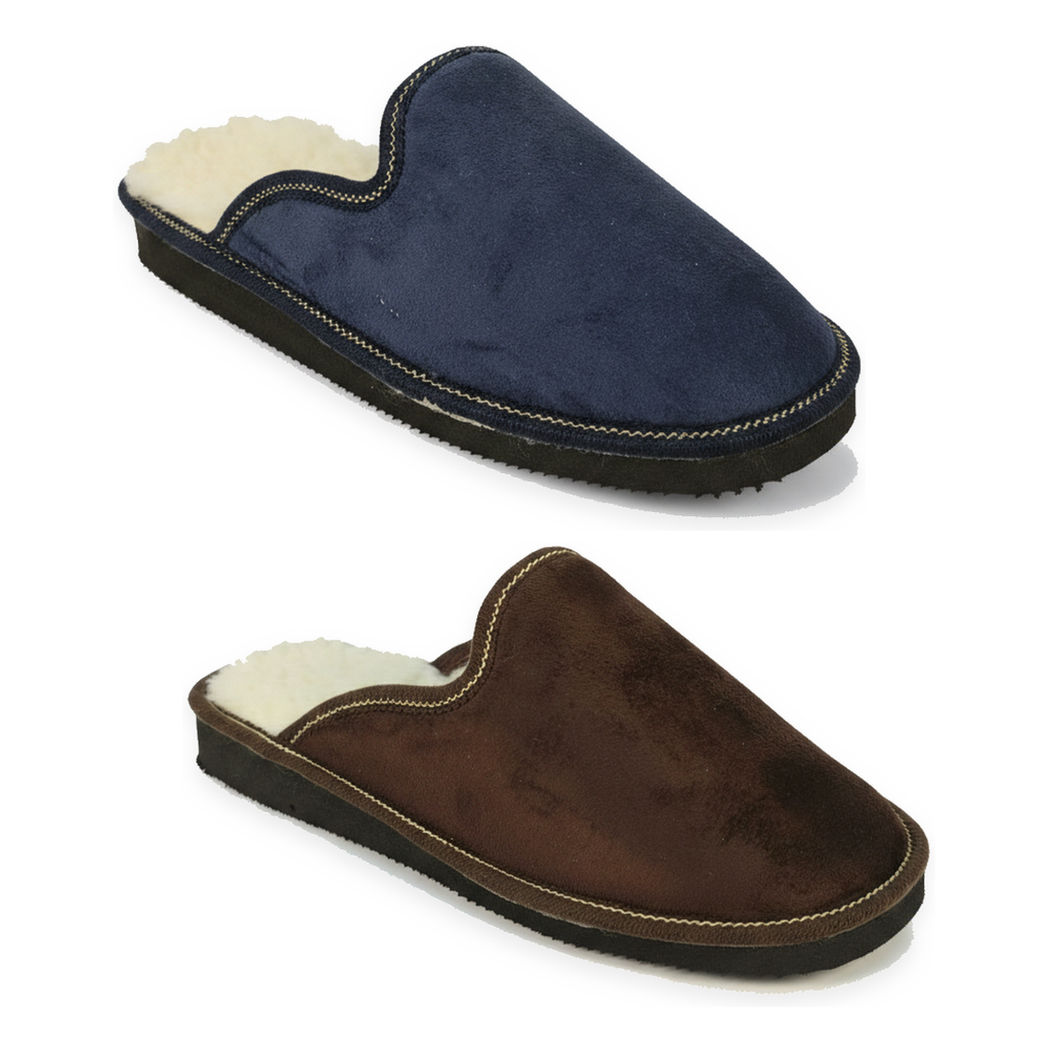 Voir la diapositive 1 : OZABI Ozabi pack de 2 paires pantoufles mules homme fabriquées en espagne