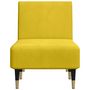 Voir la diapositive 4 : VIDAXL Chaise longue jaune velours