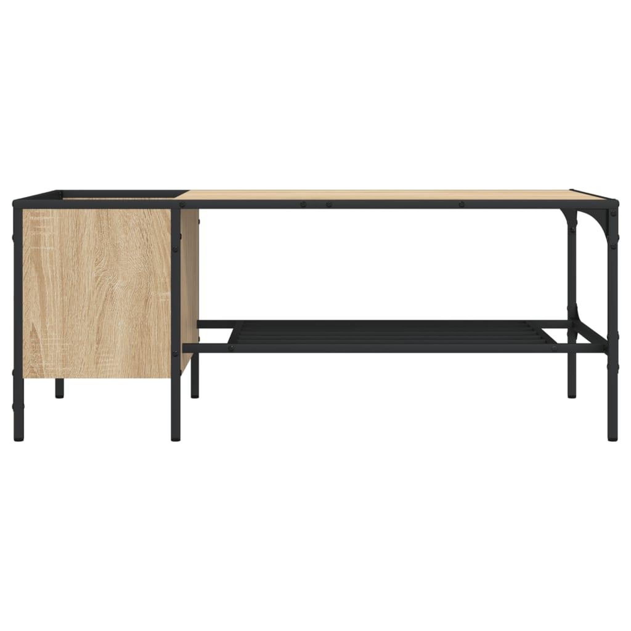 Voir la diapositive 4 : VIDAXL Table basse support chene sonoma 100x51x40cm bois d'ingenierie