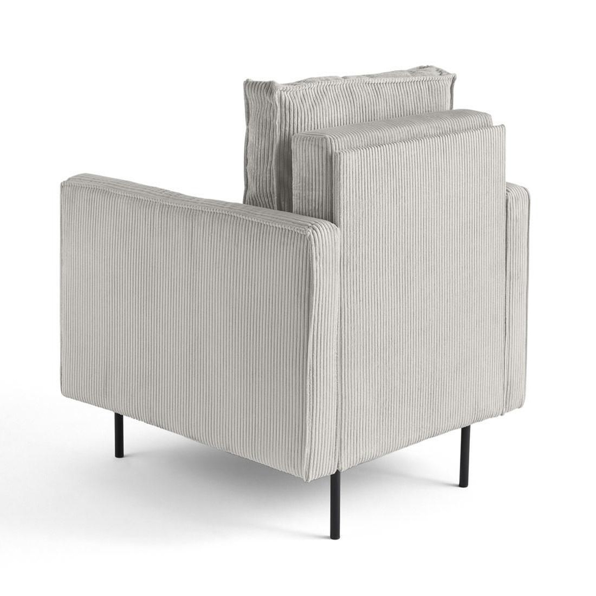 Voir la diapositive 4 : LISA DESIGN Charlie - fauteuil - pieds hauts - en velours côtelé