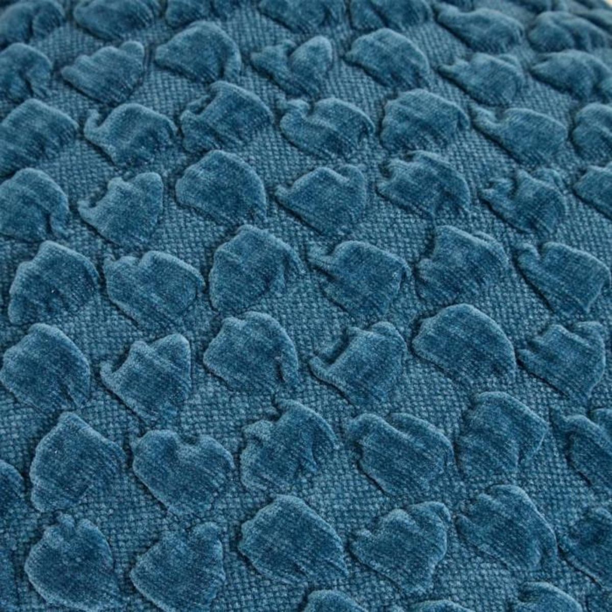 ATMOSPHERA Coussin Chenillé 3D  Nova  40x40cm Bleu Égéen