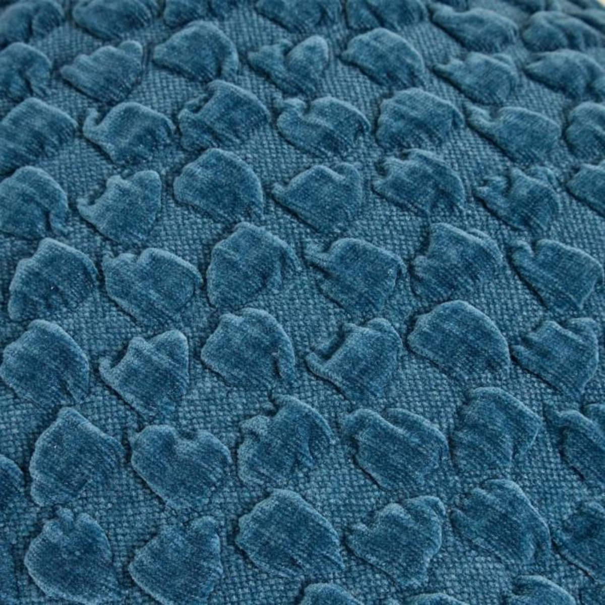ATMOSPHERA Coussin Chenillé 3D  Nova  40x40cm Bleu Égéen