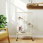 Voir la diapositive 6 : PAWHUT Cage mobile hamster rongeur furet 4 niveaux - 2 portes 3 rampes bac profond roulettes gamelle biberon - 69 x 44 x 120 cm - beige