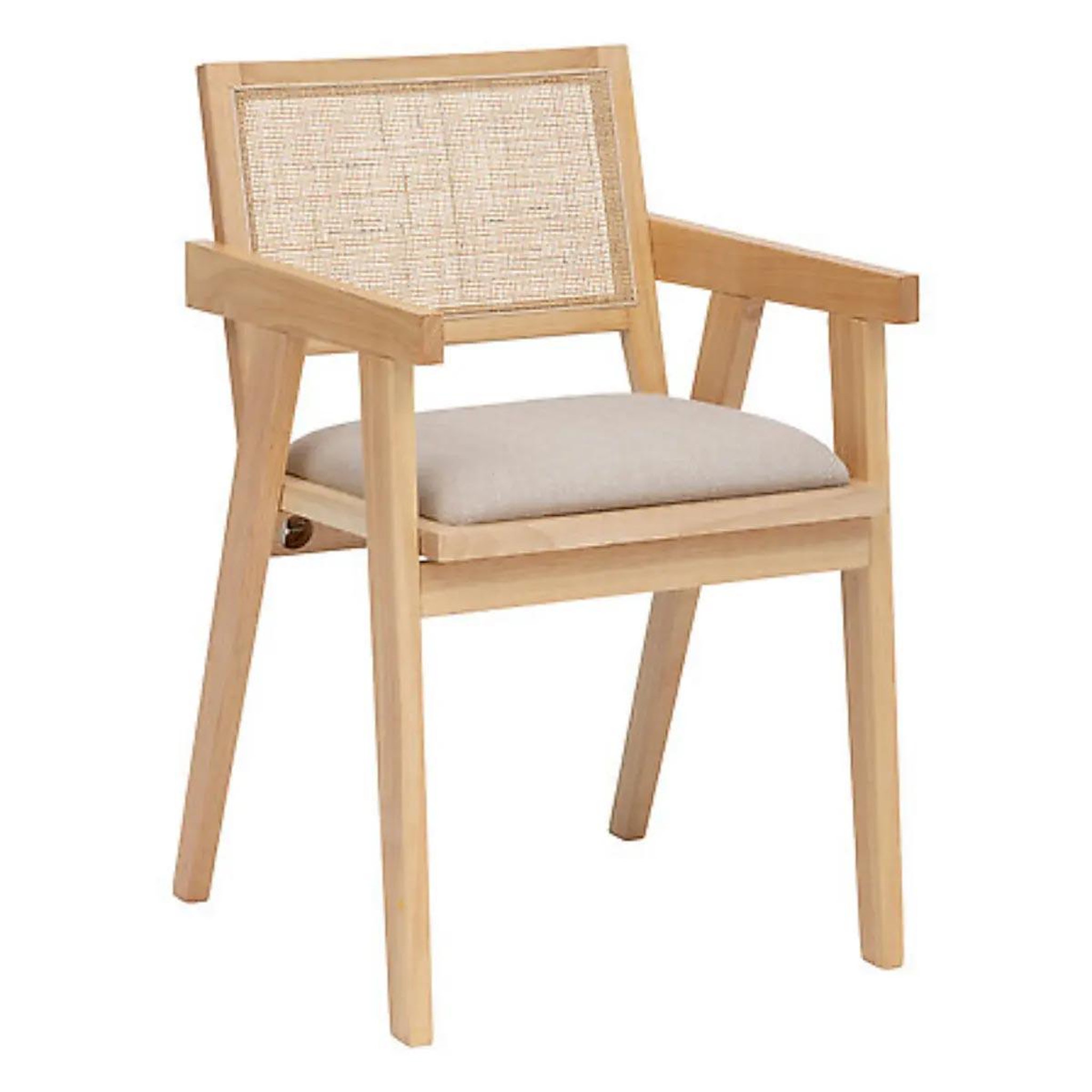 ATMOSPHERA Chaise fauteuil effet cannage  kolia  82cm naturel