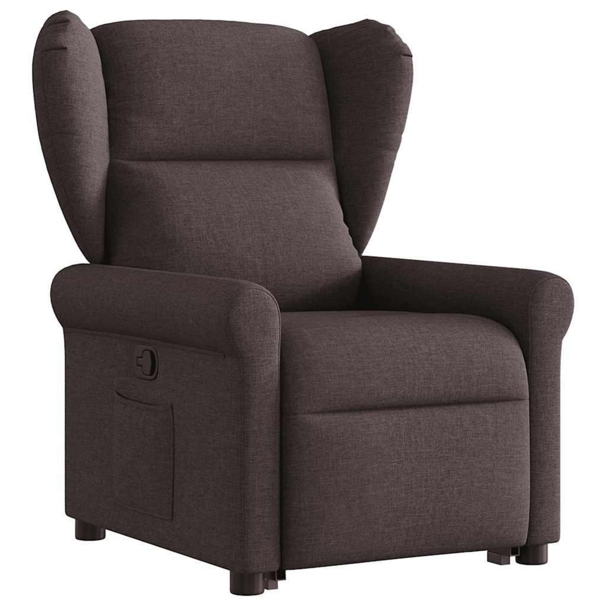 VIDAXL Fauteuil inclinable marron fonce tissu