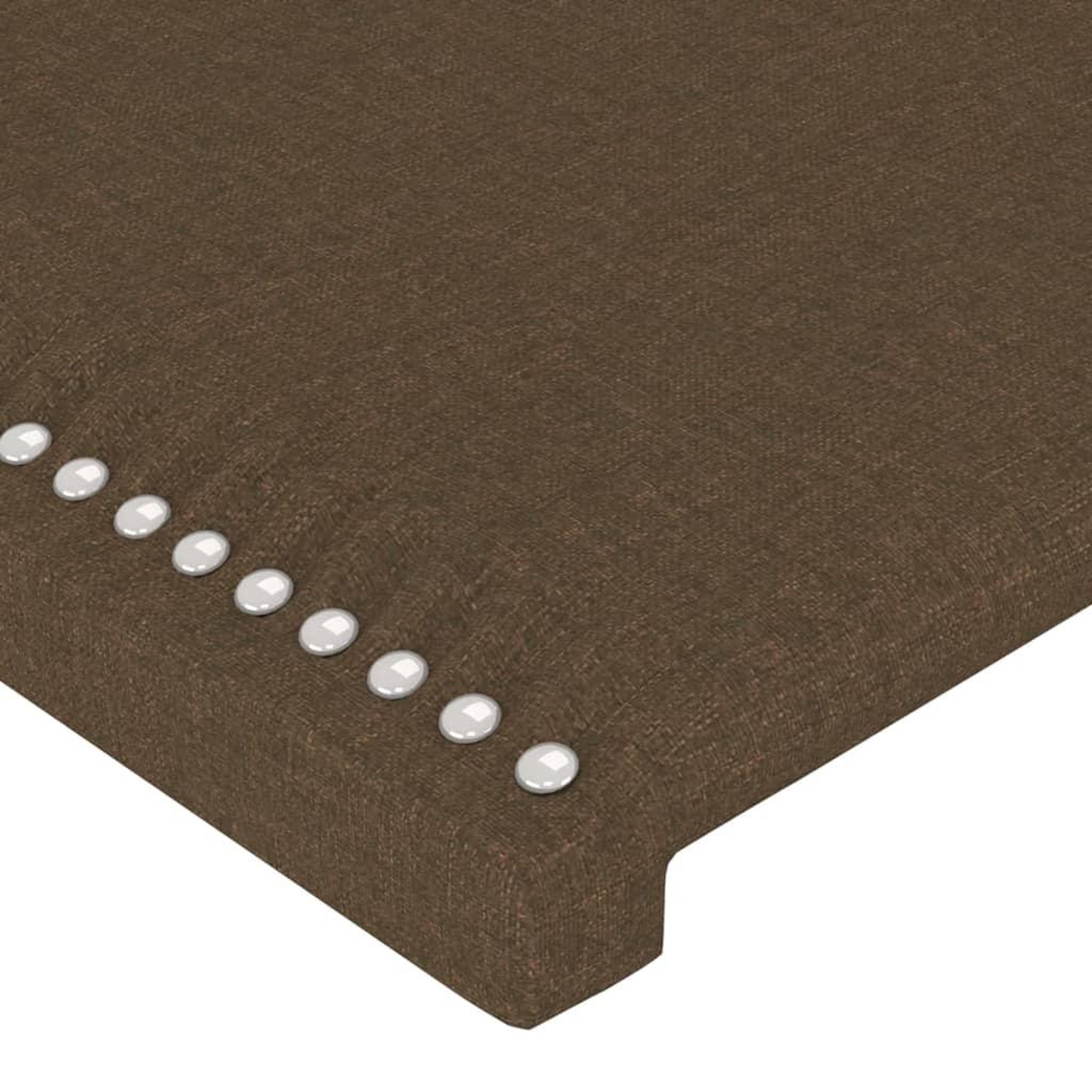 Voir la diapositive 5 : VIDAXL Tete de lit a LED Marron Fonce 144x5x78/88 cm Tissu