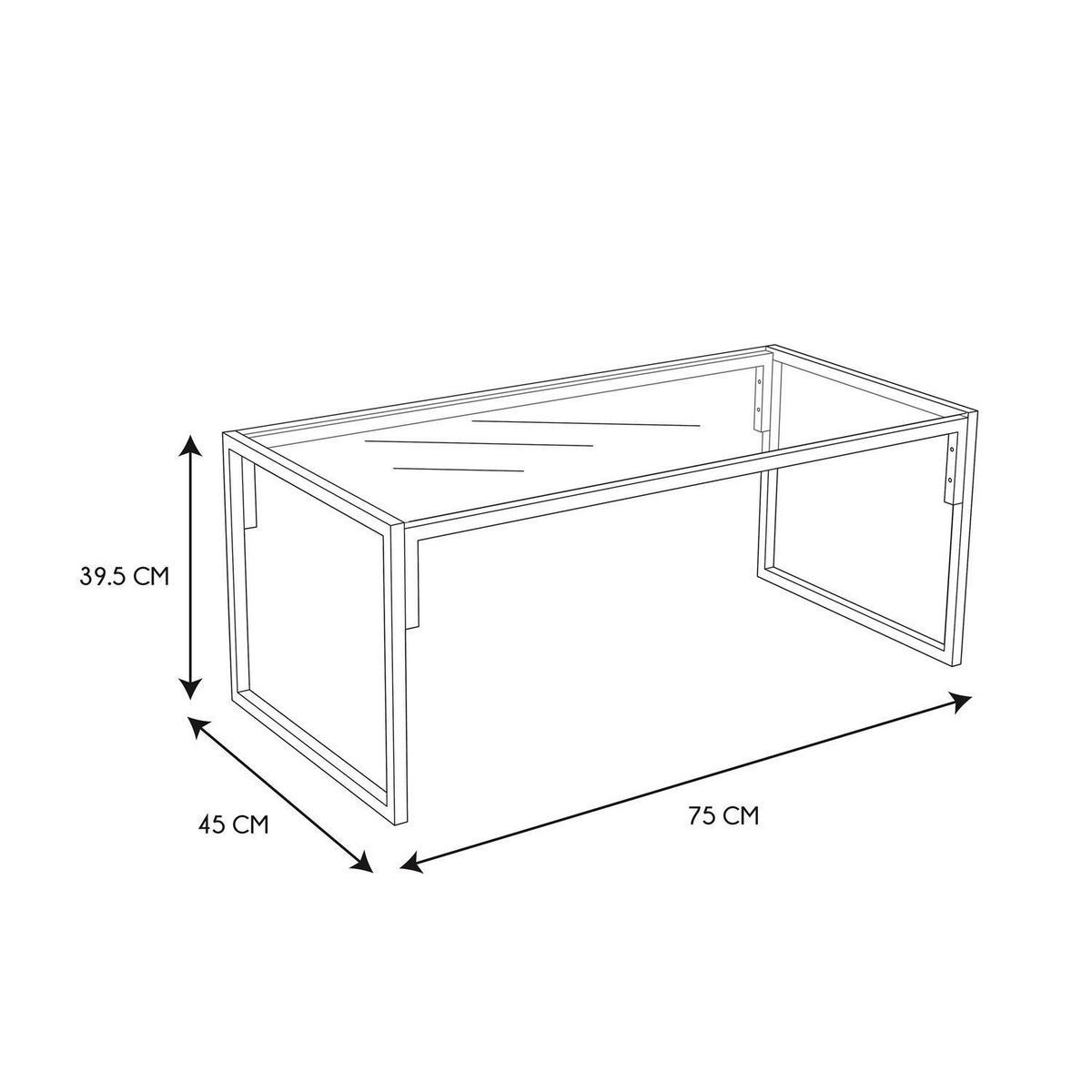 The Home Deco Factory Salon de jardin Halden - Blanc et marron