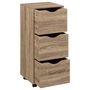 Voir la diapositive 3 :  Tour de Rangement  3 Tiroirs  80cm Naturel