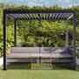 Alice's Garden Pergola Bioclimatique gris anthracite – Triomphe – 300x300cm. aluminium. à lames orientables