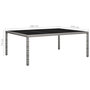 Voir la diapositive 5 : VIDAXL Table a manger d'exterieur Gris 200x150x74 cm Resine tressee