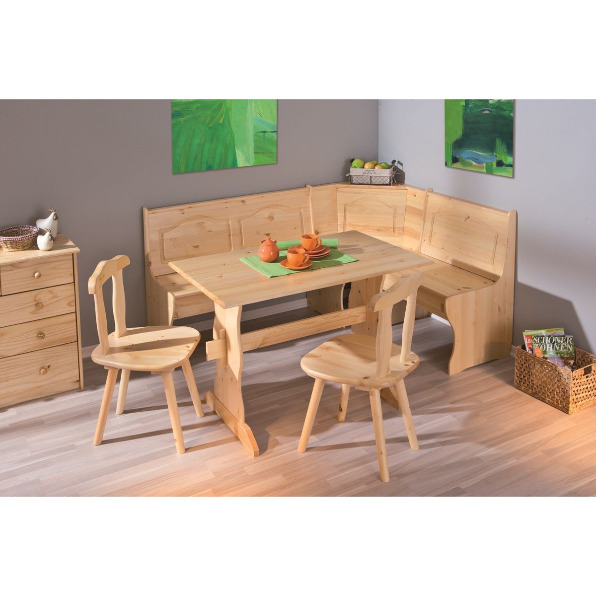 Salle à manger complète en pin massif - TIROL
